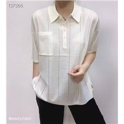 Вязаное поло с коротким рукавом (5 цветов) Макс Мар*а