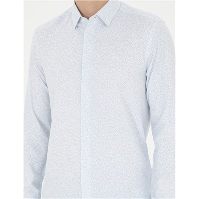 Açık Mavi Slim Fit Uzun Kollu Gömlek