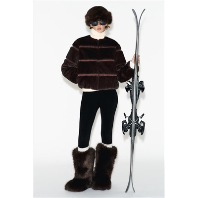 SHORT FAUX FUR COAT HEIQ XREFLEX™ SKI COLLECTION