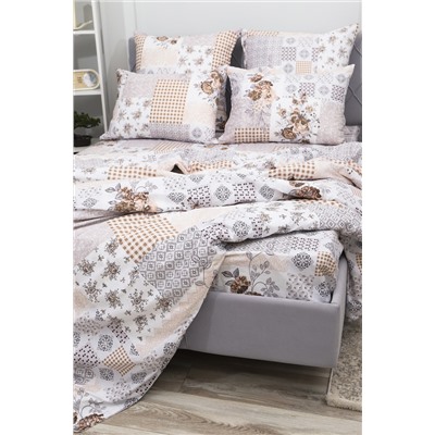 Простыня на резинке перкаль Коллаж