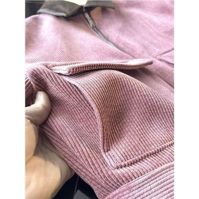 Женская вельветовая куртка с воротником из искусственной кожи ЗАР*А