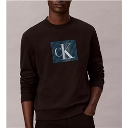 Fleece Layered Monogram Graphic Sweatshirt