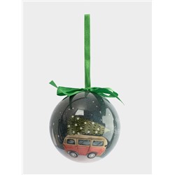 Игрушка елочная, 7 см, пенопласт, шар, Машинка, New year
