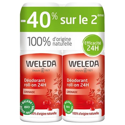 Weleda Roll-on 24H Granatapfel Deodorant Packung 2 x 50 ml