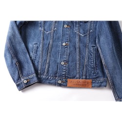 Мужская "застиранная"джинсовая куртка/джинсовка. Экспорт в Америку  Материал: хлопок Размер: светло-голубой - M, XL, 2XL, темно-синий - M, XL
