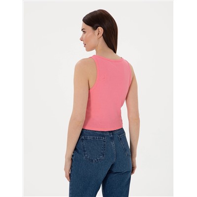 Pembe Ex. Slim Fit Crop Tişört
