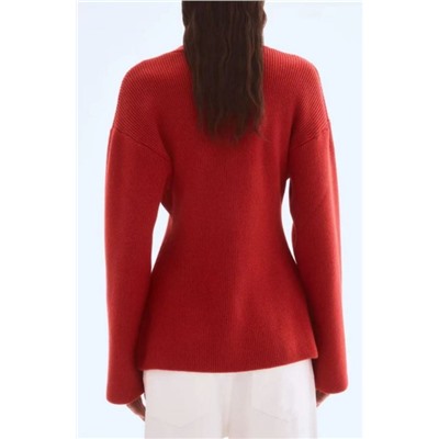 Красный трикотажный кардиган Н*М