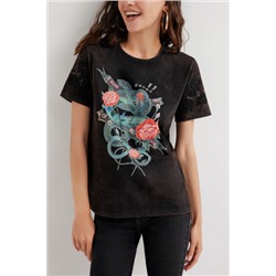 Camiseta arty serpiente