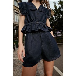 1975 LACE DENIM BERMUDA SHORTS