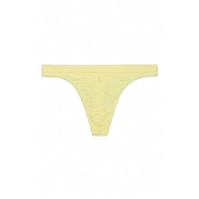 Tanga Seamless amarilla floral
