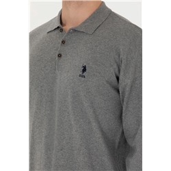 Erkek Gri Melanj Basic Kazak