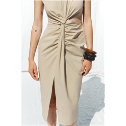 MIDI CUT-OUT KNOT DRESS