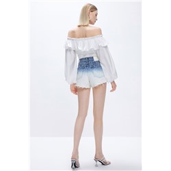 Short vaquero dip-dye Azul