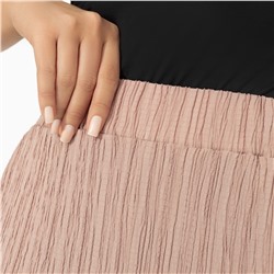 Брюки из жатой ткани, Пленительная легкость (коричневые)