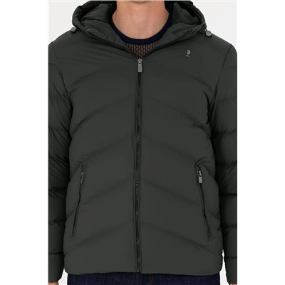 Erkek Haki Deri Ceket