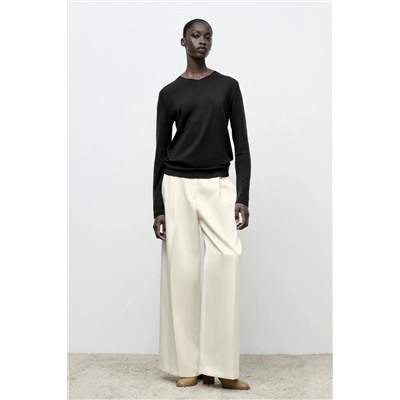 Женский пуловер с классным составом из смесовой шерсти и лиоцелла ЗАР*А