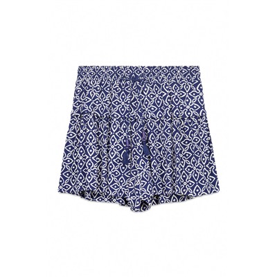 Pantalón corto estampado sello azul