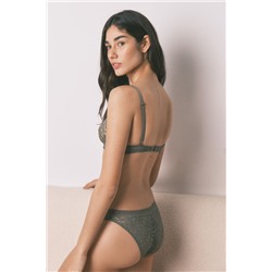 Sujetador trinagular NATURAL encaje kaki