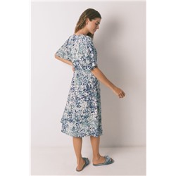 Camisón midi jacquard floral verde