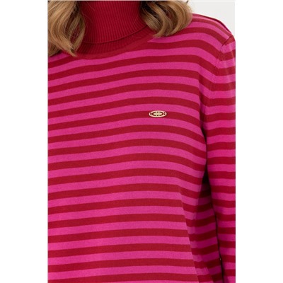 Kadın Kırmızı Balıkçı Yaka Kazak