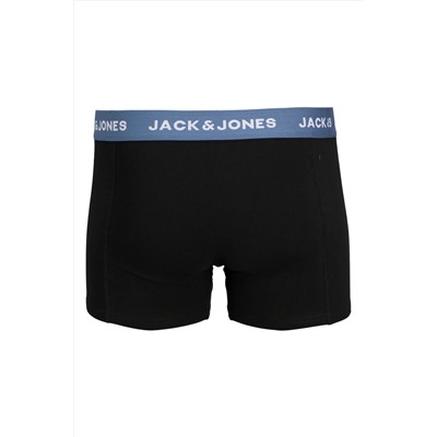 Jack & Jones Erkek Logolu Beli Lastikli 5'li Boxer Paketi - Solid