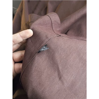 Женское льняное платье комбинация на тонких бретелях МАССИМО Д