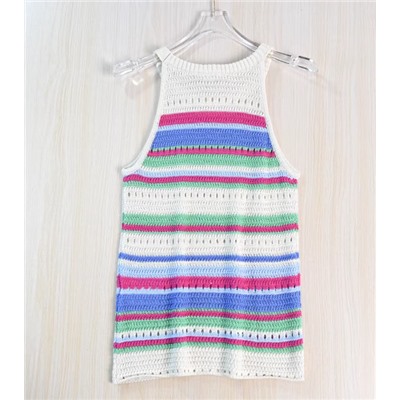 Женский хлопковый вязаный жилет