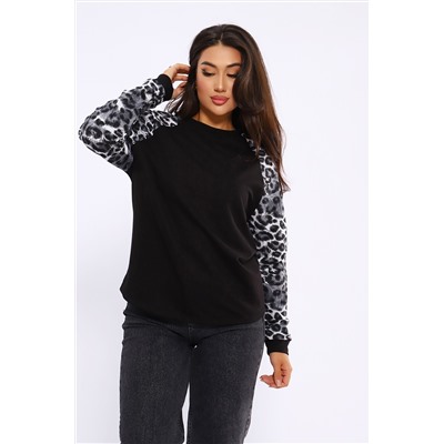 Женский свитшот леопард реглан 2025-2