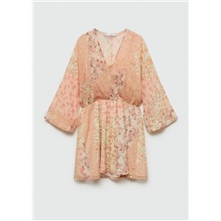 Vestido corto estampado floral