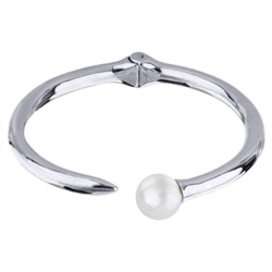 Браслет Гвоздь (Майорка белая 12мм; покрытие родий), Есть комплект