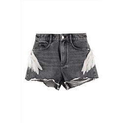 Short vaquero Negro