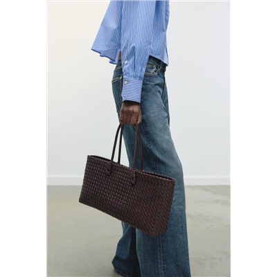 BRAIDED ELONGATED TOTE BAG