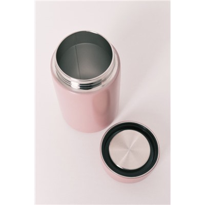 Botella metal rosa logo