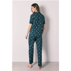 Pijama camisero Hello Kitty algodón manga corta