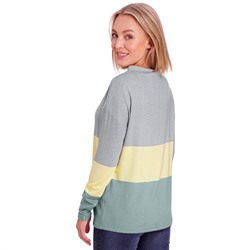 Damen Langarmshirt mit Blockstreifen