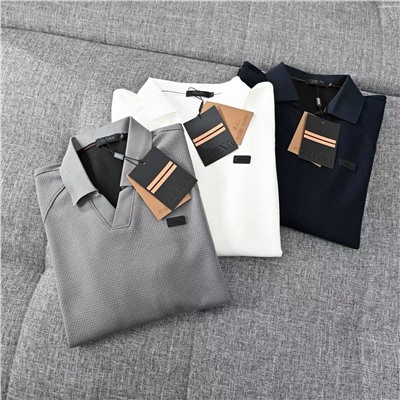 Мужское поло с длинным рукавом с флисом внутри   Zegn*a