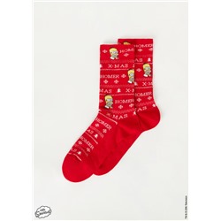 Anti-Rutsch Socken The Simpsons Weihnachten Family für Herren