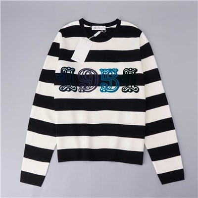 Модный простой шерстяной свитер контрастного цвета  МАКС МАР*А