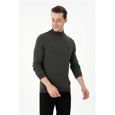 Erkek Antrasit Melanj Basic Kazak