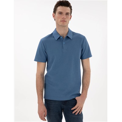 Mavi Slim Fit Polo Yaka Tişört