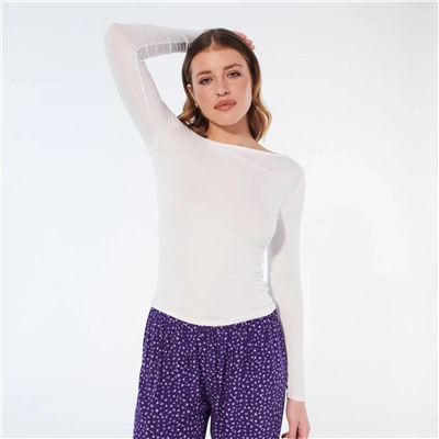 Top de pijama de manga larga