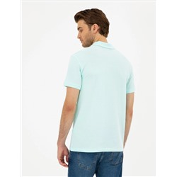 Su Yeşili Slim Fit Basic Tişört