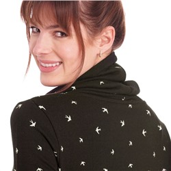 Damen Sweatshirt mit Schalkragen