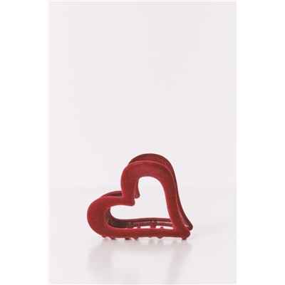 Pinza pequeña corazón burgundy