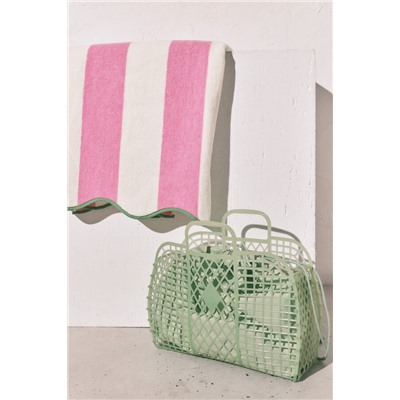 Bolso mediano jelly efecto red verde