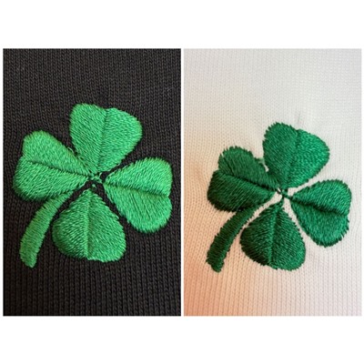 Футболка унисекс со стильной  и нежной вышивкой клевера 2 цвета  ДИО*Р