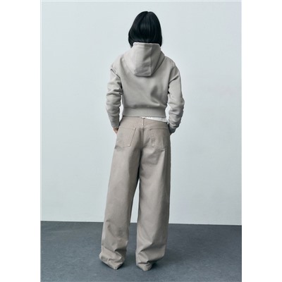 Jeans wideleg cremallera