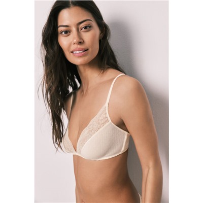 Sujetador triangular algodón amarillo NATURAL