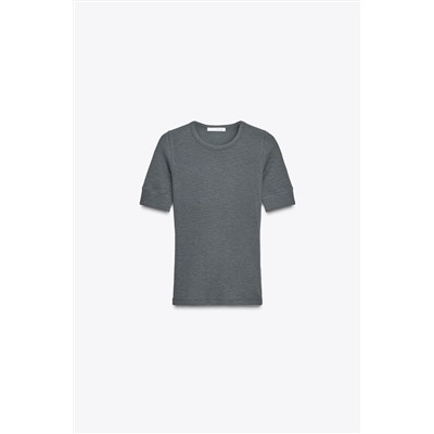RIB SHORT SLEEVE T-SHIRT