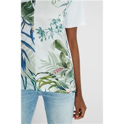 Camiseta bimateria tropical